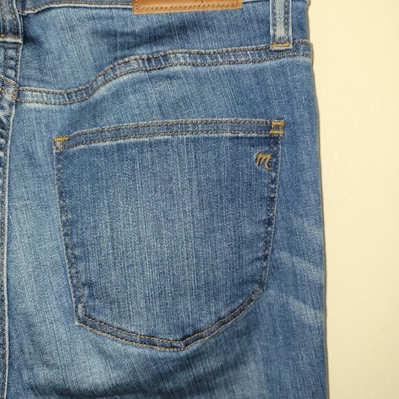 Madewell Cali Demi Boot Cut Jeans Chewed Hem Edition Medium Wash Women's Size 25 - Picture 6 of 13